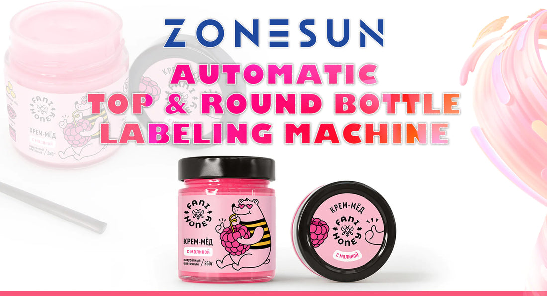 ZONESUN ZS-TB822P Automatic Top & Round Bottle Labeling Machine: Revolutionizing Bottle Labeling with Efficiency and Intelligence