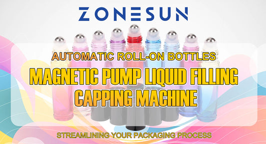 ZONESUN ZS-AFC11 Automatic Roll-on Bottles Magnetic Pump Liquid Filling Capping Machine