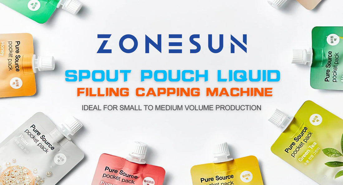 Zonesun ZS-ASP3 Spout Pouch Liquid Filling Capping Machine: Ideal for Small to Medium Volume Production