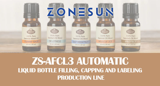 ZONESUN ZS-AFCL3: The Automatic Liquid Bottle Filling, Capping, and Labeling Machine