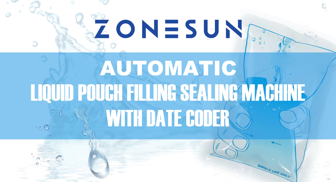 ZONESUN ZS-GFYT320 Automatic Liquid Pouch Filling Sealing Machine with Date Coder
