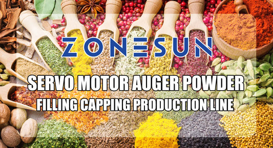 ZONESUN ZS-FMYG1 Servo Motor Auger Powder Filling Capping Production Line.