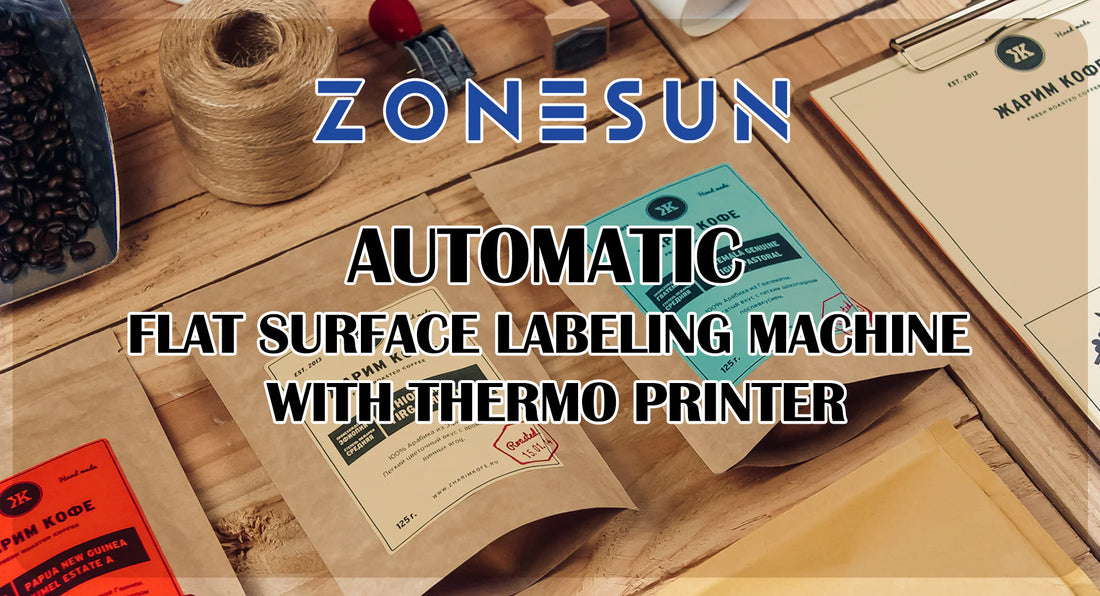 ZONESUN Automatic ZS-TB160PO Flat Surface Labeling Machine with Thermo Printer