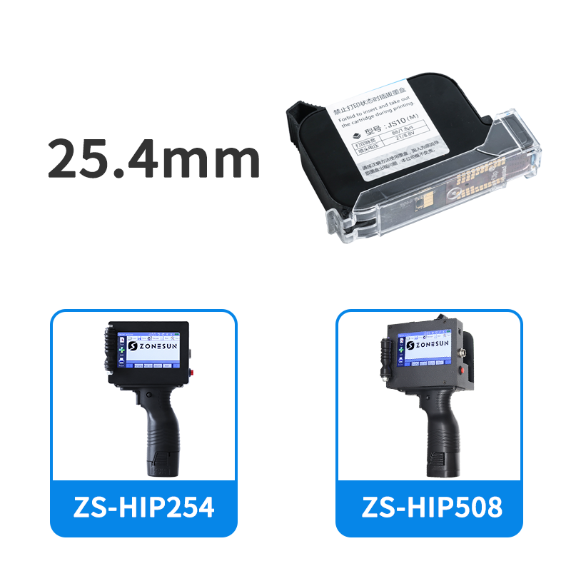 Caixa de tinta ZONESUN para máquina de codificação de impressora a jato de tinta inteligente portátil