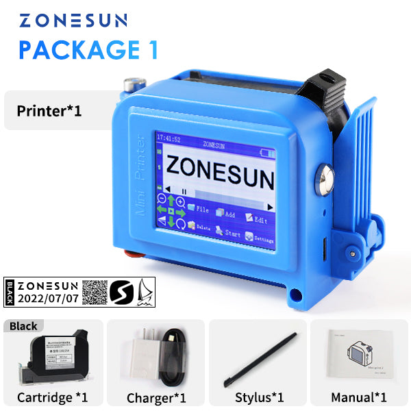 Impresora de inyección de tinta de mano portátil ZONESUN ZS-DC1
