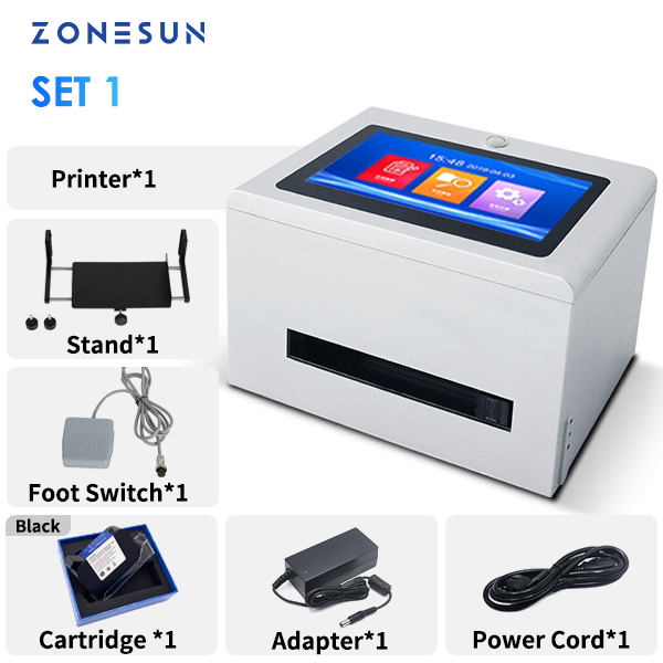 Máquina de codificación de fecha de inyección de tinta de mesa ZONESUN ZS-TIP127 