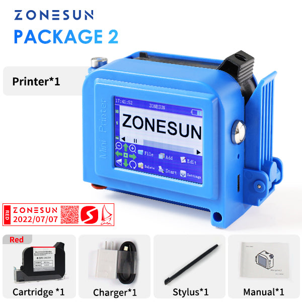 ZONESUN ZS-DC1 portátil portátil máquina de impressão a jato de tinta 