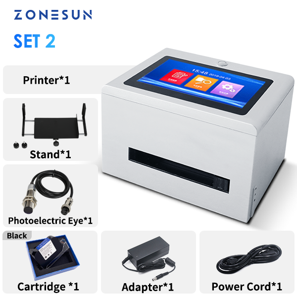 Máquina de codificación de fecha de inyección de tinta de mesa ZONESUN ZS-TIP127 