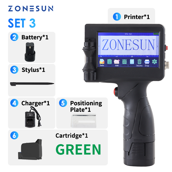 ZONESUN ZS-HIP127 Impressora a jato de tinta portátil máquina de codificação