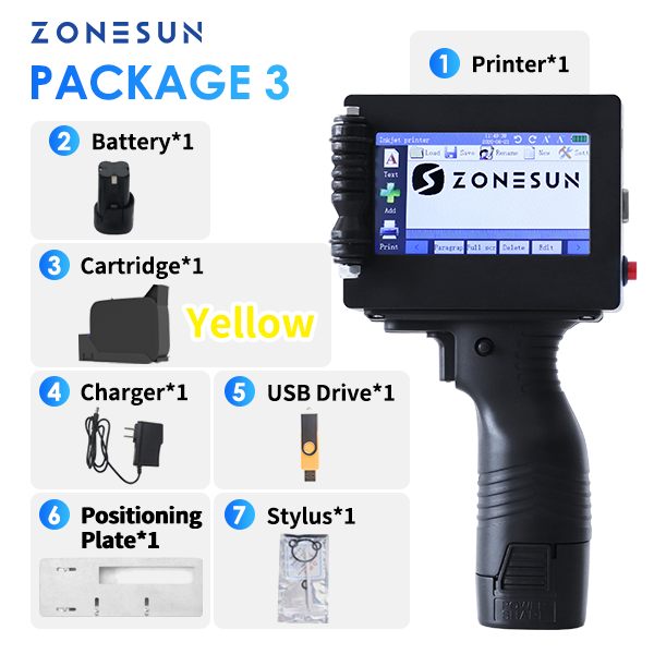 Máquina de impresión de inyección de tinta multilingüe de mano ZONESUN ZS-HIP254 