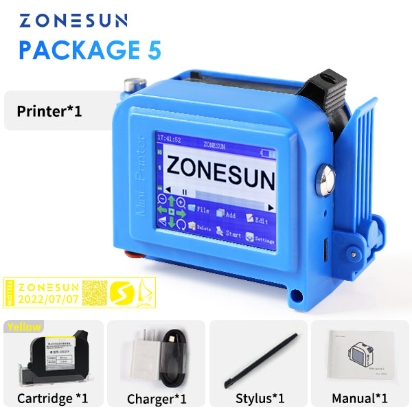 ZONESUN ZS-DC1 portátil portátil máquina de impressão a jato de tinta 