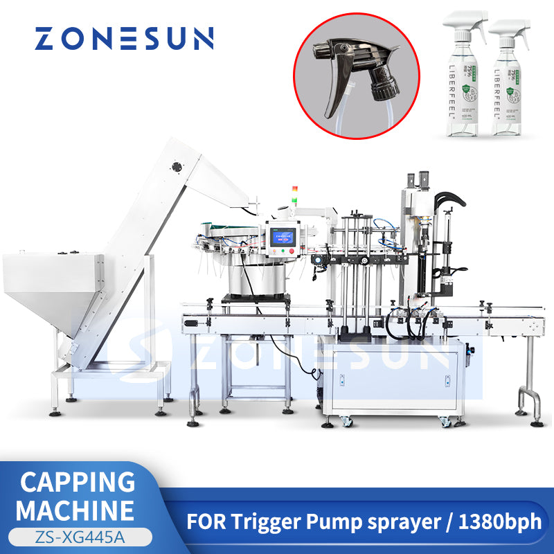 Zonesun ZS-XG445A Trigger Sprayer Bottle Capper | Servo Motor