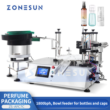 ZONESUN ZS-AFC7C Perfume Bottle Filling Machine Scent Fragrance Packaging Monoblock