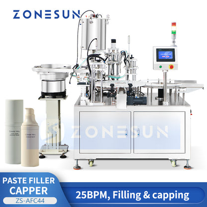 Zonesun ZS-AFC44 Airless Pump Bottles Filling and Capping Machine Monoblock