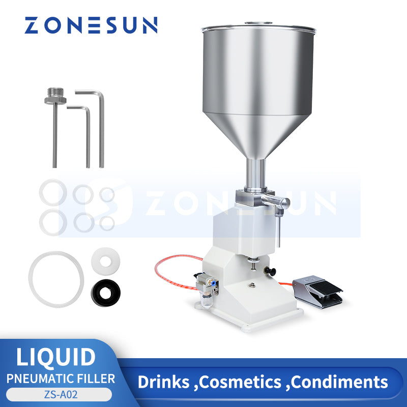 ZONESUN A02 Máquina de enchimento de pasta pneumática de aço inoxidável 