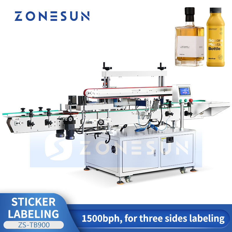 Zonesun ZS-TB900 Automatic Square Bottle Wrap Around Labeling Machine