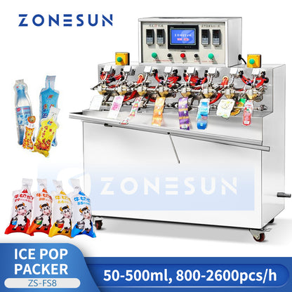 Zonesun ZS-FS8 Ice Pop Packer | Stick Packing Machine