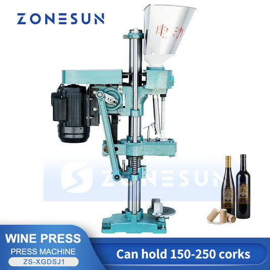 ZONESUN ZS-XGDSJ1 Garrafas de vinho automáticas Máquina de alimentação e prensagem de rolhas de madeira