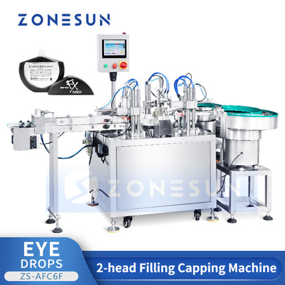 ZONESUN ZS-AFC6F Eye Drop Filling and Capping Machine Onion Oil Packaging