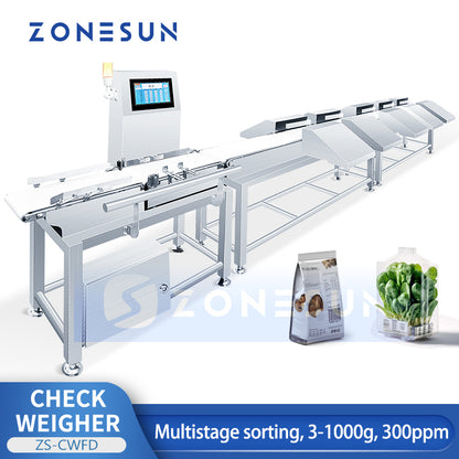 ZS-CWFD Multistage Checkweigher Sorting Conveyor
