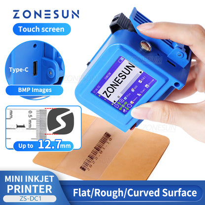 ZONESUN ZS-DC1 portátil portátil máquina de impressão a jato de tinta 