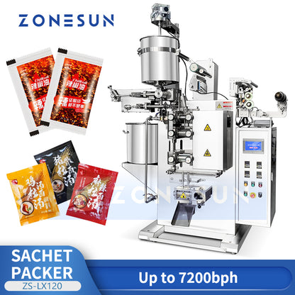 ZONESUN ZS-LX120 Automatic Sachet Packaging Machine VFFS Bagger