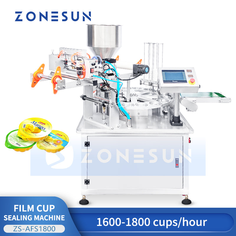 Zonesun ZS-AFS1800 Rotary Cup Filling & Roll Film Sealing Machine