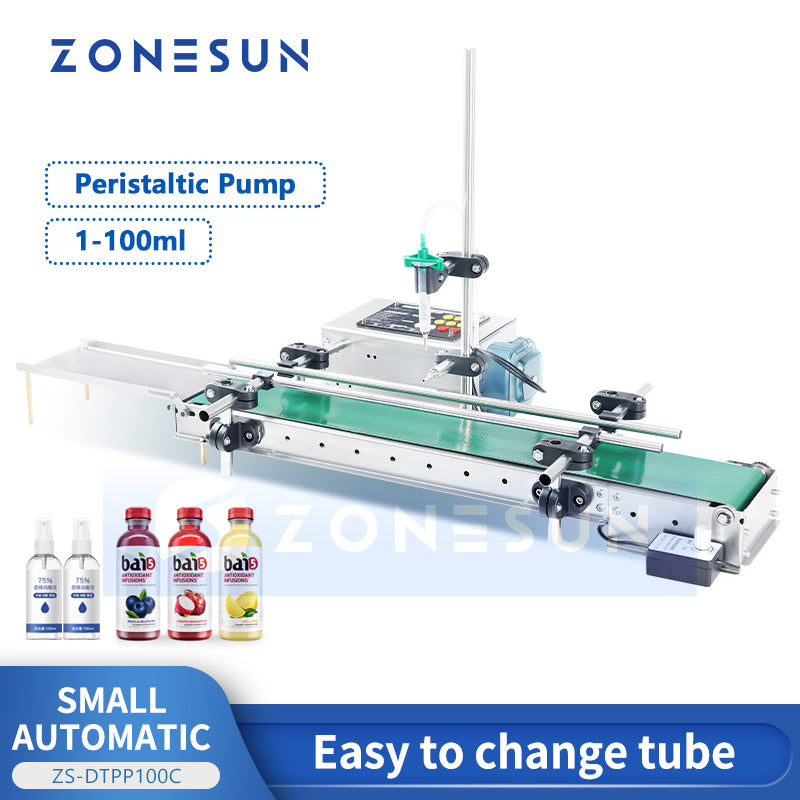 Zonesun ZS-DTPP100C Single Head Peristaltic Pump Liquid Filling Machine