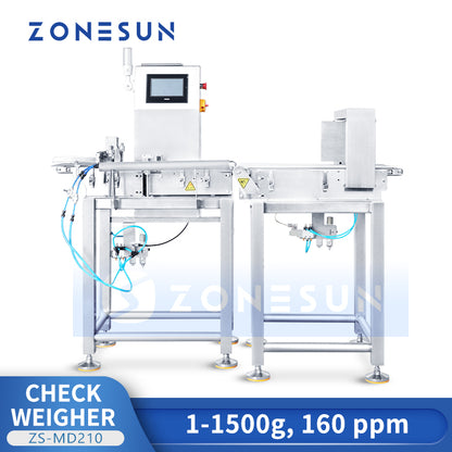 ZONESUN ZS-MD210 Industrial Check Weigher Machine Inline Checkweigher