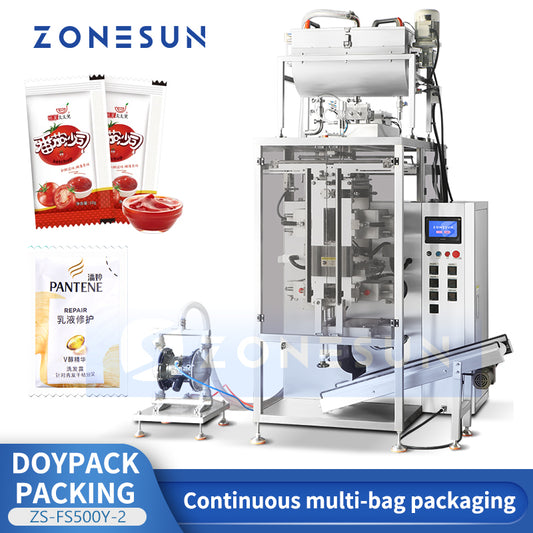 ZONESUN ZS-FS500Y-2 Automatic Sachet Packaging Machine Vertical Form Fill Seal