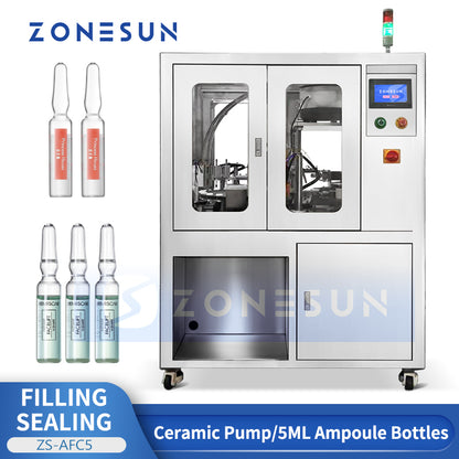 ZONESUN ZS-AFC5 Ampoule Bottle Filling and Sealing Machine Monoblock