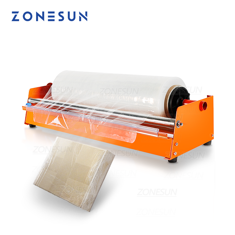 ZONESUN Manual Stretch Film Wrapping Machine Dispenser Tools Pallet Packing Equipment Film Package Machinery