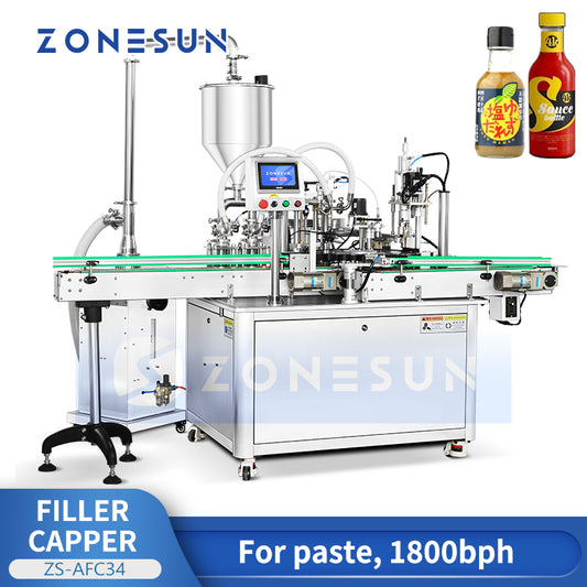 Zonesun ZS-AFC34 Automatic Monoblock Filler Capper for Thick Liquid