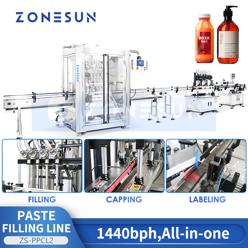 Zonesun ZS-PPCL2 Automatic Filling Capping and Labelling Machine