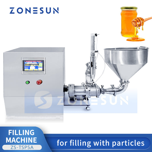 ZONESUN Thick Paste Filling Machine for Liquid with Particles