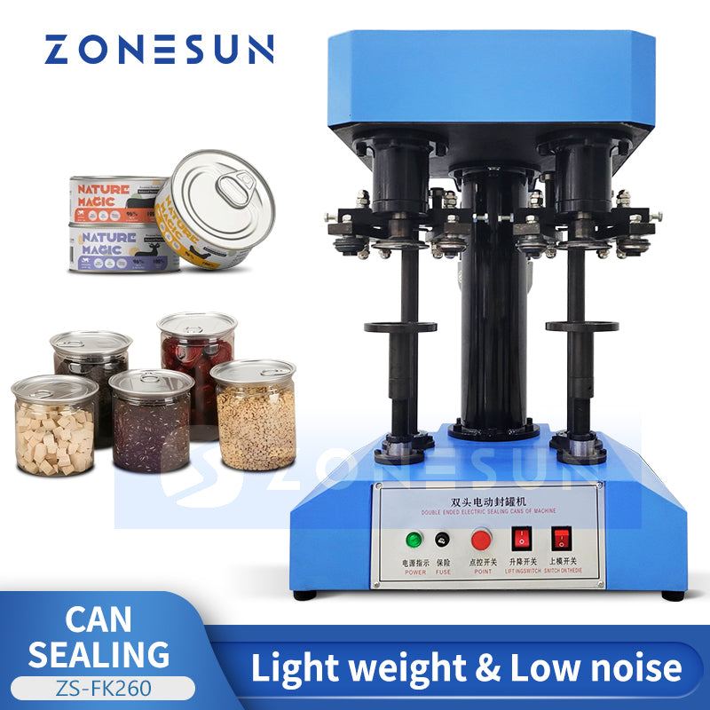 ZONESUN ZS-FK260 Beer Can Seamer Tin Can Sealer Double Seamer Bench Top Cannular