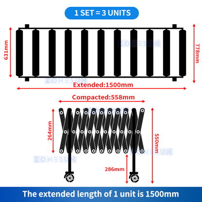 Zonesun ZS-FCO600 Flexible Conveyor | O Belts