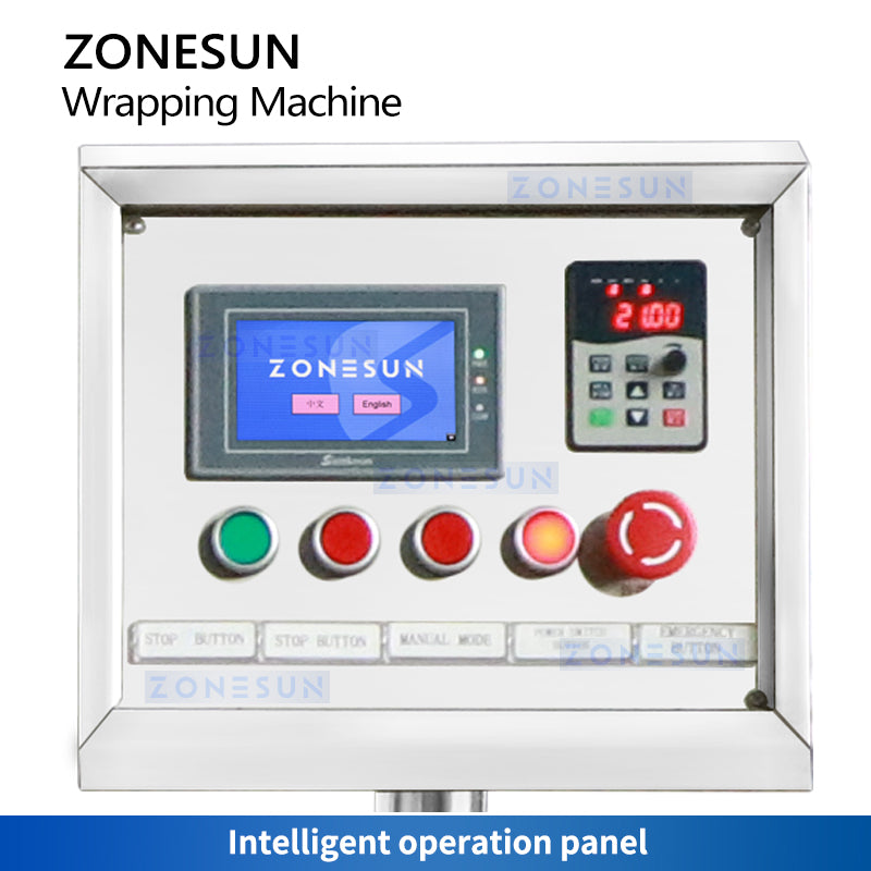 Zonesun ZS-TD650 Automatic Cellophane Wrapping Machine Operation Panel