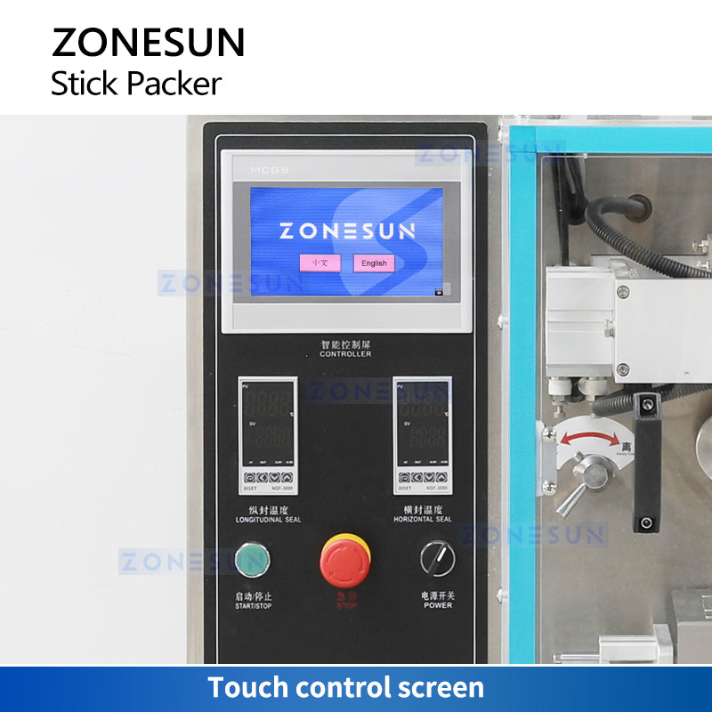 Zonesun ZS-FS240LS Automatic Liquid Sachet VFFS Packing Machine Control Panel