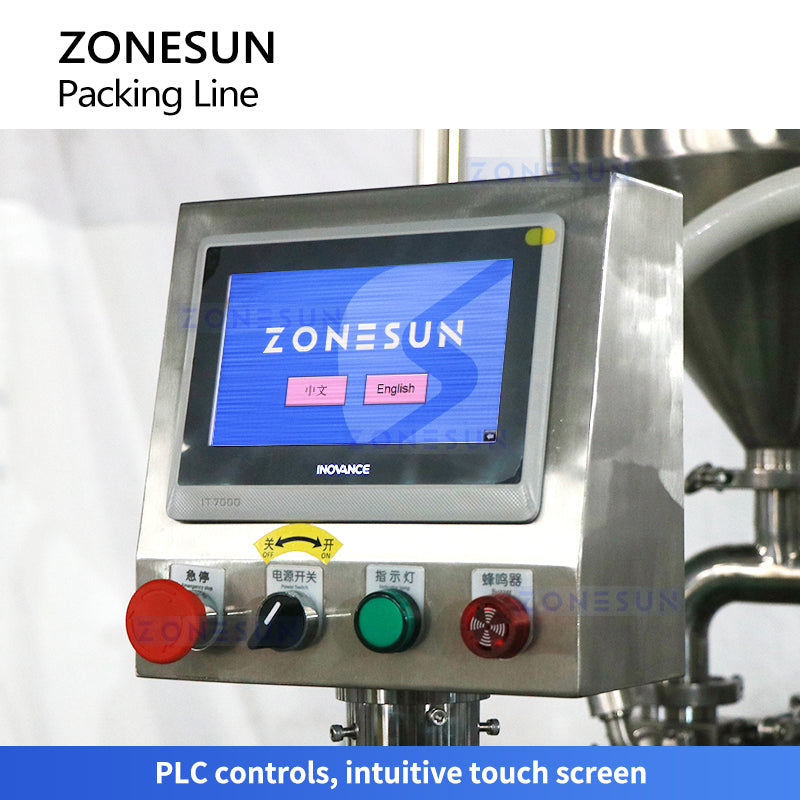 Zonesun ZS-FAL180F4 Rotary Syrup Bottling Line Control