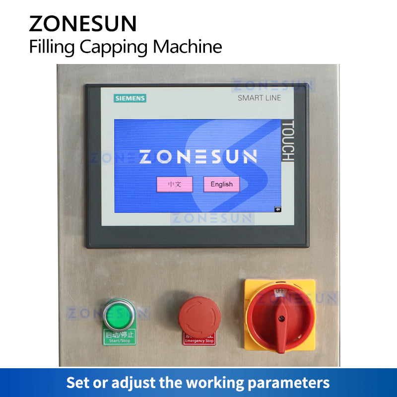 ZONESUN Automatic Pocket Perfume Packaging Machine Control Panel
