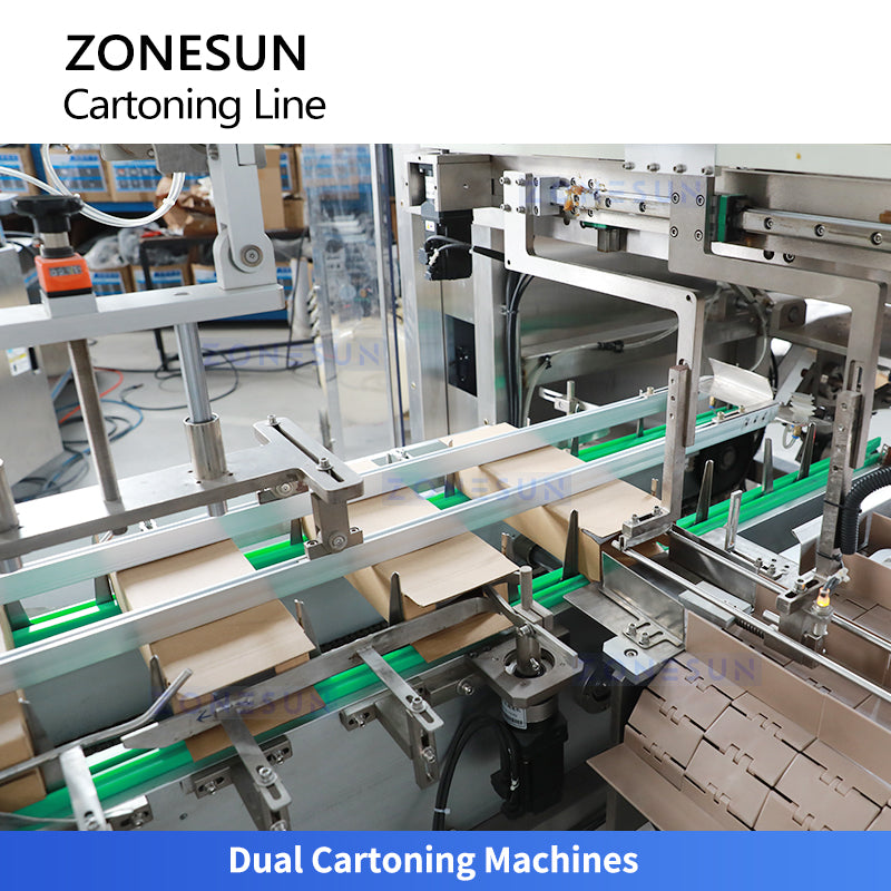 Zonesun ZS-FAL180V5 Automatic Cartoning Line Dual Cartoning Machine