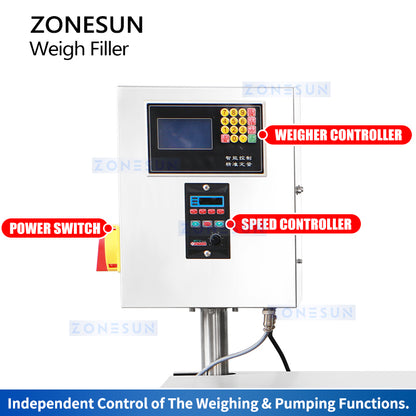 Zonesun ZS-RPW1Z Tabletop Weigh and Fill Machine Control Panel