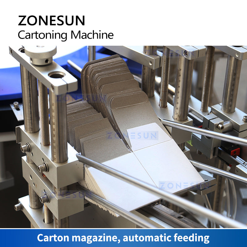 ZONESUN ZS-MSZH50L Automatic Vertical Cartoning Machine Carton Magazine