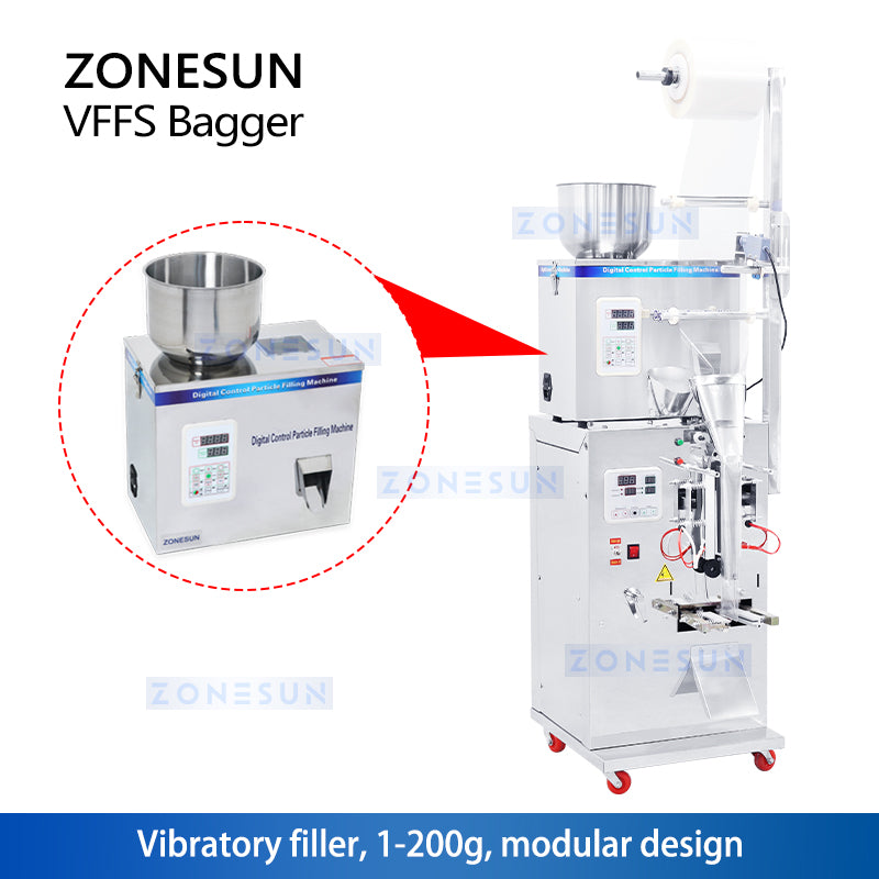 Zonesun ZS-GZ200 VFFS Packing Machine Vibratory Filler