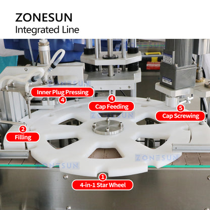 ZONESUN ZS-STB150R Automatic Bottle Filling Line Capping Shrink Sleeve Machine