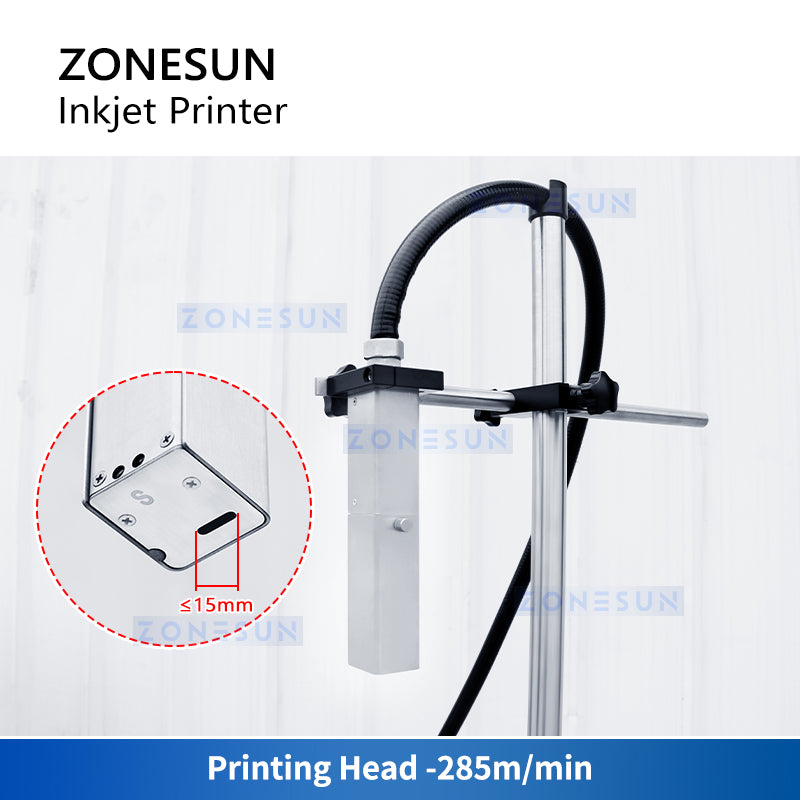 ZONESUN ZS-TIP15 Máquina de codificação de data multilíngue de mesa a jato de tinta 