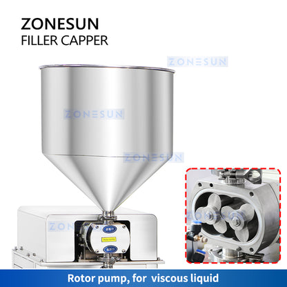 ZONESUN ZS-AFC26 Automatic Bottle Filler Capper Rotor Pump