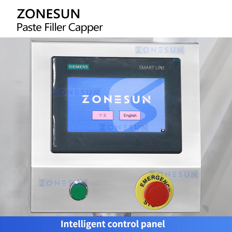 Zonesun ZS-AFC44 Airless Pump Bottles Filling and Capping Machine Monoblock Control Panel