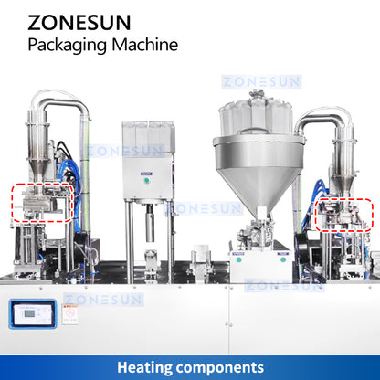 Zonesun Gable Top Packaging Machine ZS-GTC1000 Stations